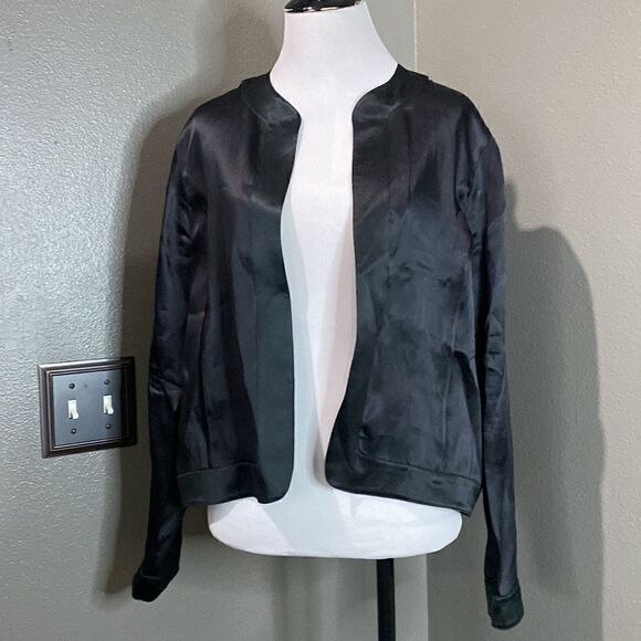 Vintage Emanuel Ungaro 100% Silk Lightweight Open Front Jacket - Picture 1 of 11